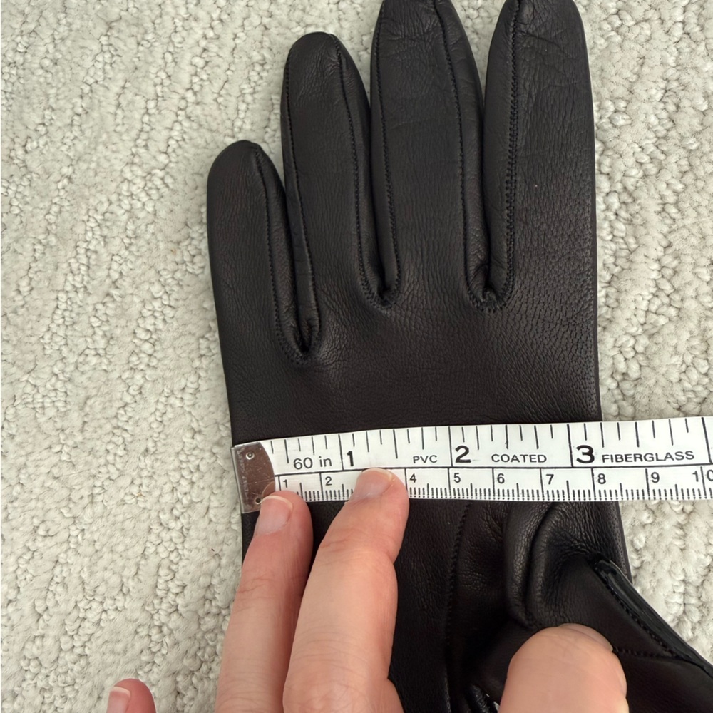 Gucci women’s patent leather gloves size 7 Vernice and Nappa black gold - Picture 11 of 15